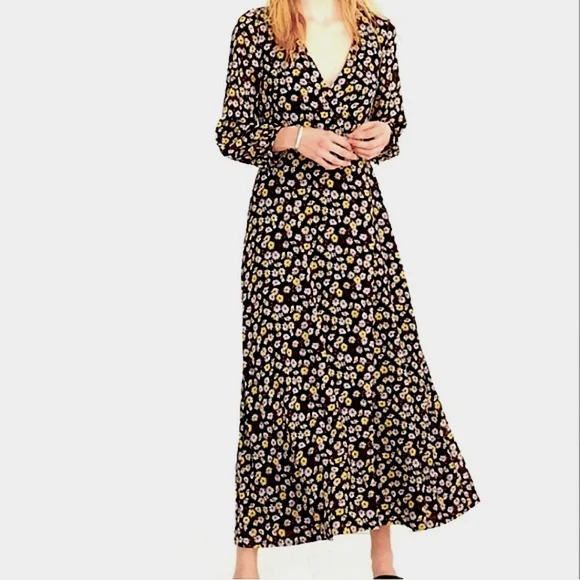 floral maxi day dress Pink Floral Cotton Maxi Dress